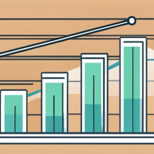 Diagramm mit Balken, die steigende Konversionsraten und Symbole fuer digitale Marketingstrategien zeigen.