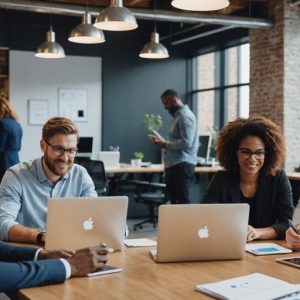 Professionelle Zusammenarbeit im modernen Büro