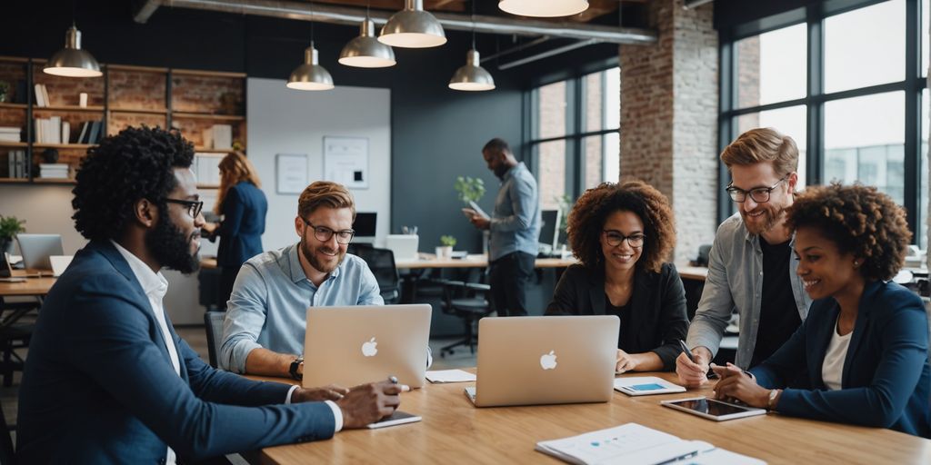 Professionelle Zusammenarbeit im modernen Büro